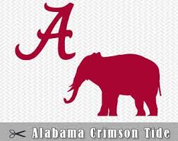 University Of Alabama Svg Alabama A Crimson Tide Layered Logo Vector File Silhouette Cameo Cr Alabama Elephant Logo Design University Alabama Crimson Tide Logo