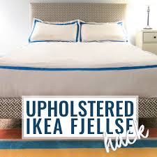 Diy upholstered platform bed with curved fabric headboard says: Diy Ikea Fjellse Hack How To Upholster A Bed Emmerson And Fifteenth