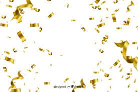 Golden Confetti On White Background White Background Vector Free Confetti Background