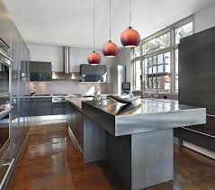 modern kitchen lights over island