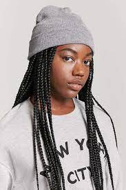 Forever 21 Ribbed Knit Beanie Beanie Hairstyles Braids Hairstyles Pictures Cool Braid Hairstyles