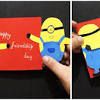 Cut a pocket shape from the blue paper and glue the side and bottom edges down. 3