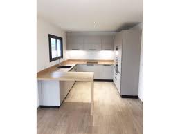 Check spelling or type a new query. Cuisine Moderne En U Laque Mate Gris Clair Et Bois Chene Clair Design