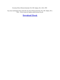 Free download buku karangan nana sudjana judul penilaian hasil proses belajar mengajar. Ebook Metoda Statistika Sudjana
