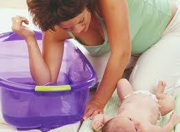 I would recommend buying a bath water thermometer to tell for sure what the temperature of your babies bath water is. Newborn Bathing Practices Wikieducator