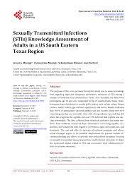 Edit, create, convert pdfs easily. Pdf Sexually Transmitted Infections Stis Knowledge Assessment Of Adults In A Us South Eastern Texas Region