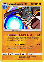 Lucario is a playable character for the arcade fighting game. Pokemon Mega Lucario Gx
