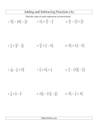 adding and subtracting fractions with three terms a