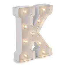 Darice White Light Up Marquee Letter K 9 875 Inches Walmart Com Walmart Com