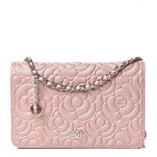 Chanel Goatskin Camellia Embossed Wallet On Chain Woc Light Pink In 2020 Pink Chanel Bag Pink Chanel Chanel