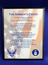 Air force with 24 awards for valor and more than 70 awards and decorations in all. Airman S Creed Plaque Etsy Air Force Quotes Air Force Basic Training Air Force Love