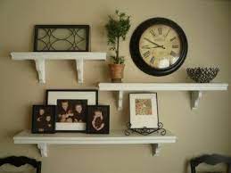 Great Idea For An Big Empty Wall Floating Shelves Living Room Wall Shelves Living Room Wall Decor Bedroom