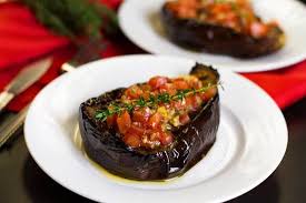 Baked Eggplant With Italian Tomato Salsa Paleo Whole30 Vegan Rezept Gebackene Aubergine Rezepte Rezeptideen