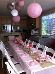 Juna S Baby Shower Table Setting Theme Pink Tan White And Elephants Baby Shower Table Decorations Baby Shower Table Set Up Baby Shower Table