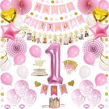 Bol Com Partizzle 1 Jaar Jarig Verjaardag Versiering Set Baby Kind 1ste Verjaardagskroon