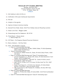 REGULAR CITY COUNCIL MEETING
