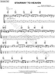 Led Zeppelin Stairway To Heaven Ukulele Tab In A Minor Download Print Ukulele Tabs Ukulele Tabs Songs Ukulele Fingerpicking Songs