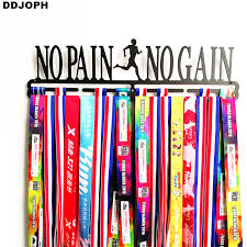No pain no gain kavramı body building'te dahil tüm spor branşlarında sporcuları motive etmek için kullanılan bir deyimdir. No Pain No Gain Medal Holder Iron Hanger Runner Sport Cute766