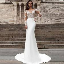 Buy plunging wedding dress and get the best deals at the lowest prices on ebay! Amara Lorrie Mermaid Scoop Appliques White Lace Wedding Gown Brilliant Hippie