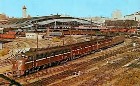 Prr Train Leaving Union Station In St Louis In The 50 S Heyday Of Rail Travel St Louis Union Station St Louis Missouri New York Central Railroad