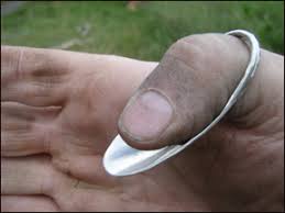 Our spoon rings are handmade and custom sized. Archer S Thumb Ring From A Spoon