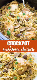 This Crockpot Chicken And Mushrooms Is A Delicious Slow Cooker Recipe Made Wit Chicken Slow Cooker Recipes Chicken Crockpot Recipes Delicious Crockpot Recipes