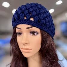 Textured Crochet Puff-ball Beanie