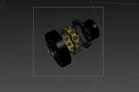 3d Model Of Ball Bearing Detail Machinery Block 3d Max File In 2020 3d Model Detail 3d Drawings