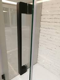 Frameless shower screens come in a range of sizes and models to suit every bathroom. Sally Aah34f3 Matt Black Frameless Tempered Glass Hinge Shower Door With Stainlees Steel Handle Shower Enclosure Pivot Doors 8mm Glass Shower Doors Bathroom Pods