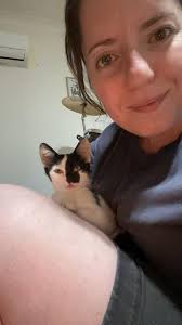 Hello fellow cow cat servants! I'd like to introduce my cow cat, Fiona,  affectionately also know as Fifi, Foofaroni and Feefers! Fiona is 9 years  old and I adopted her and her (