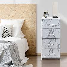 Great savings & free delivery / collection on many items. Sorbus Nightstand With 4 Drawers Bedside Furniture Night Stand End Table Dresser For Home Bedroom Accessories Office College Dorm Steel Frame Wood Top 4 Drawer Marble White White Frame Pricepulse