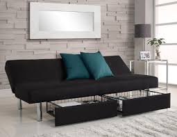Set the mood for an evening of relaxation and entertainment among friends with the harper convertible sofa sleeper futon with arms. Futon Sofa Bed Convertible Sleeper Couch Full Size Twin Storage Drawers Black Ebay