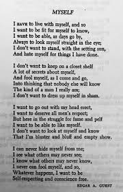 Poem Myself Edgar A Guest Poems Famous Quotes Poetry