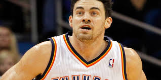 Thunder forward Nick Collison looks like a horror-movie villain after shot  to the face