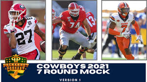 Dallas Cowboys 7 Round 2021 Nfl Mock Draft Youtube