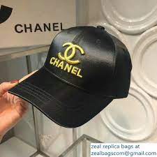 Chanel Gold Logo And Badge Black Baseball Hat Cap 2018 Baseball Hats Black Baseball Hat Gold Logo