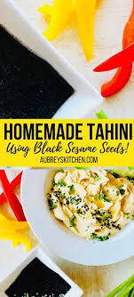 Black Tahini Black Sesame Paste Recipe In 2020 Homemade Tahini Black Sesame Seeds Tahini