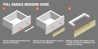 Remove hinges from the cabinet to accurately measure them. How To Measure Hole Centers For Handle Pulls The Knob Shop