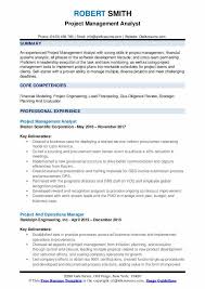 Identifies financial status by comparing and analyzing actual results with plans and forecasts. Project Management Analyst Resume Samples Qwikresume