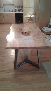 Maple Live Edge Table Live Edge Dining Table Live Edge Table Dining Rooms Wood Dining Room Table