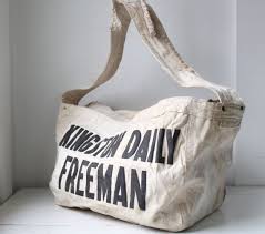 › home › delivery bags › standard newspaper & leaflet delivery bag. Vintage 1950s Newspaper Bag Kingston Daily Freeman Delivery Bag Black On White Canvas Shoulder Bag Hobo Messenger Book Bag Newspaper Bags Bags Delivery Bag