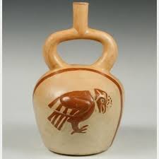 Pre Columbian Pottery Moche North Coast Peru 200 Ad Stirrup Vessel Having Condor In High Relief Precolumbian Ancient Pottery Relief Sculpture Columbian