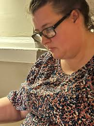 Photo Adam Grider took of me yesterday. Looks like I'm intensely studying  scripture or learning calculus. Nope. Looking at a menu. Deciding what to  eat is hard! 😂