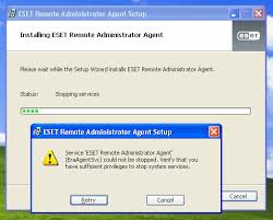 Agent Upgrade Fails With Error Service Eset Remote Administrator Agent Eraagentsvc Could Not Be Stopped Verify That You Have Sufficient Privileges To Stop System Services Remote Management Eset Security Forum