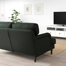 Stocksund Loveseat Nolhaga Dark Green Black Wood Ikea Ikea Stocksund Love Seat Green Sofa Living