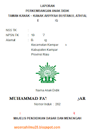 Check spelling or type a new query. Raport Paud Tk Kurikulum 13 Terbaru Secercah Ilmu