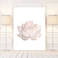 Rose Gold Lotus Poster Pink Lotus Wall Art Lotus Wall Decor Etsy In 2020 Gold Art Print Rose Gold Decor Rose Gold Wall Paint