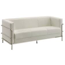 Clean Lines And Simple Designs Make This Modern Sofa Set A True Showstopper Box Like Framework Showcases Sl Top Grain Leather Sofa Steel Sofa Sofa Set Designs