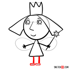 More images for how to draw a princess step by step » How To Draw Princess Holly Ben And Holly Sketchok Easy Drawing Guides