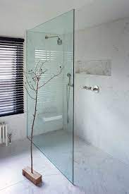 Doorless Zero Entry Ceiling To Floor Glass Amazing Bathrooms Shower Room Minimalist Bathroom
